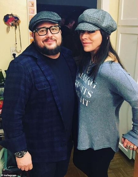 Chaz Bono poses a picture with girlfriend Shara Blues Mathes.